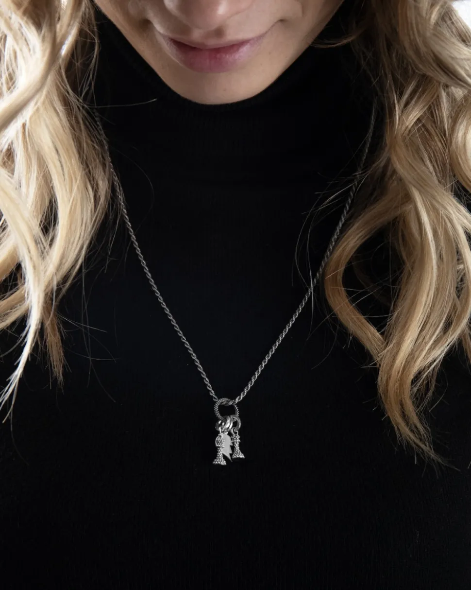 CIONDOLO MINI CHARM ZAMPA CANE IN ARGENTO