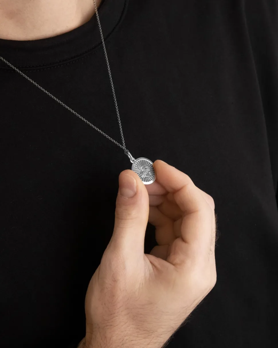 CIONDOLO SANTINO GESÙ IN ARGENTO