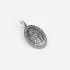 CIONDOLO SANTINO MADONNA ADDOLORATA 7 SPADE IN ARGENTO