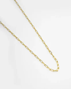 COLLANA CATENINA RETTANGOLARE PLACCATA ORO