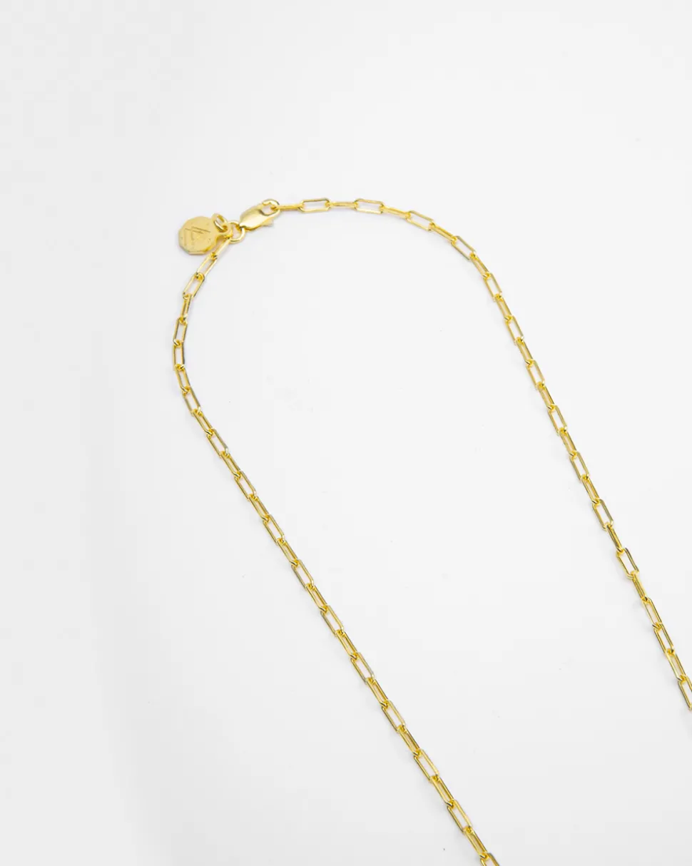 COLLANA CATENINA RETTANGOLARE PLACCATA ORO