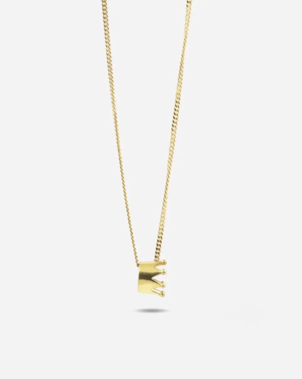 COLLANA CON CIONDOLO CORONA KEBHOUZE PLACCATA ORO