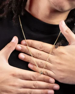 COLLANA CON CIONDOLO CORONA KEBHOUZE PLACCATA ORO