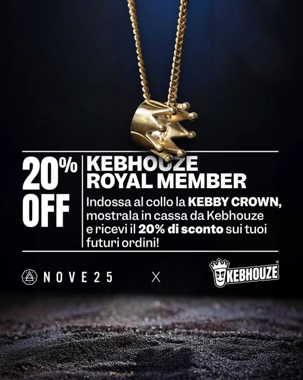COLLANA CON CIONDOLO CORONA KEBHOUZE PLACCATA ORO