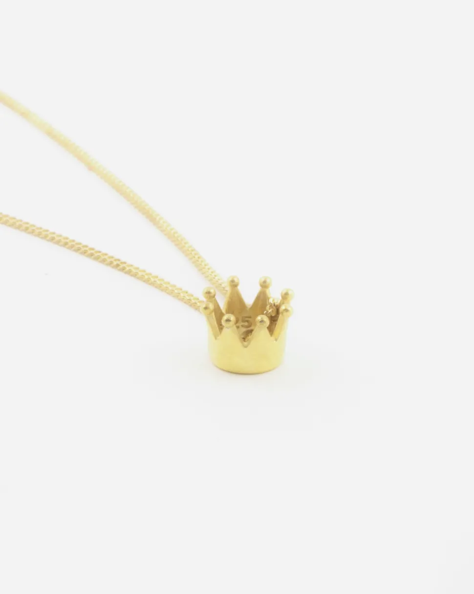 COLLANA CON CIONDOLO CORONA KEBHOUZE PLACCATA ORO