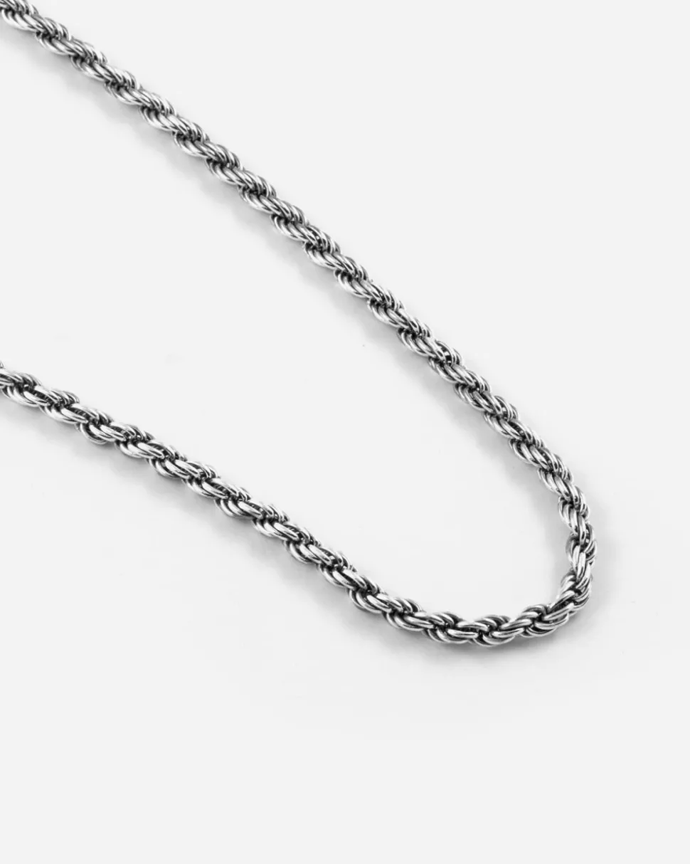 COLLANA CORDA 070 IN ARGENTO CON ALLUNGHINI