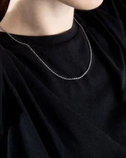 COLLANA CORDA 040 IN ARGENTO