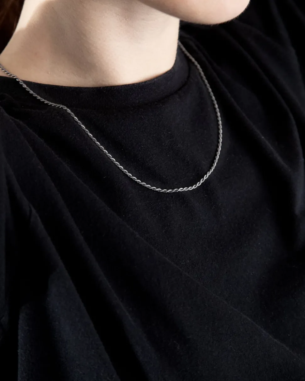 COLLANA CORDA 040 IN ARGENTO