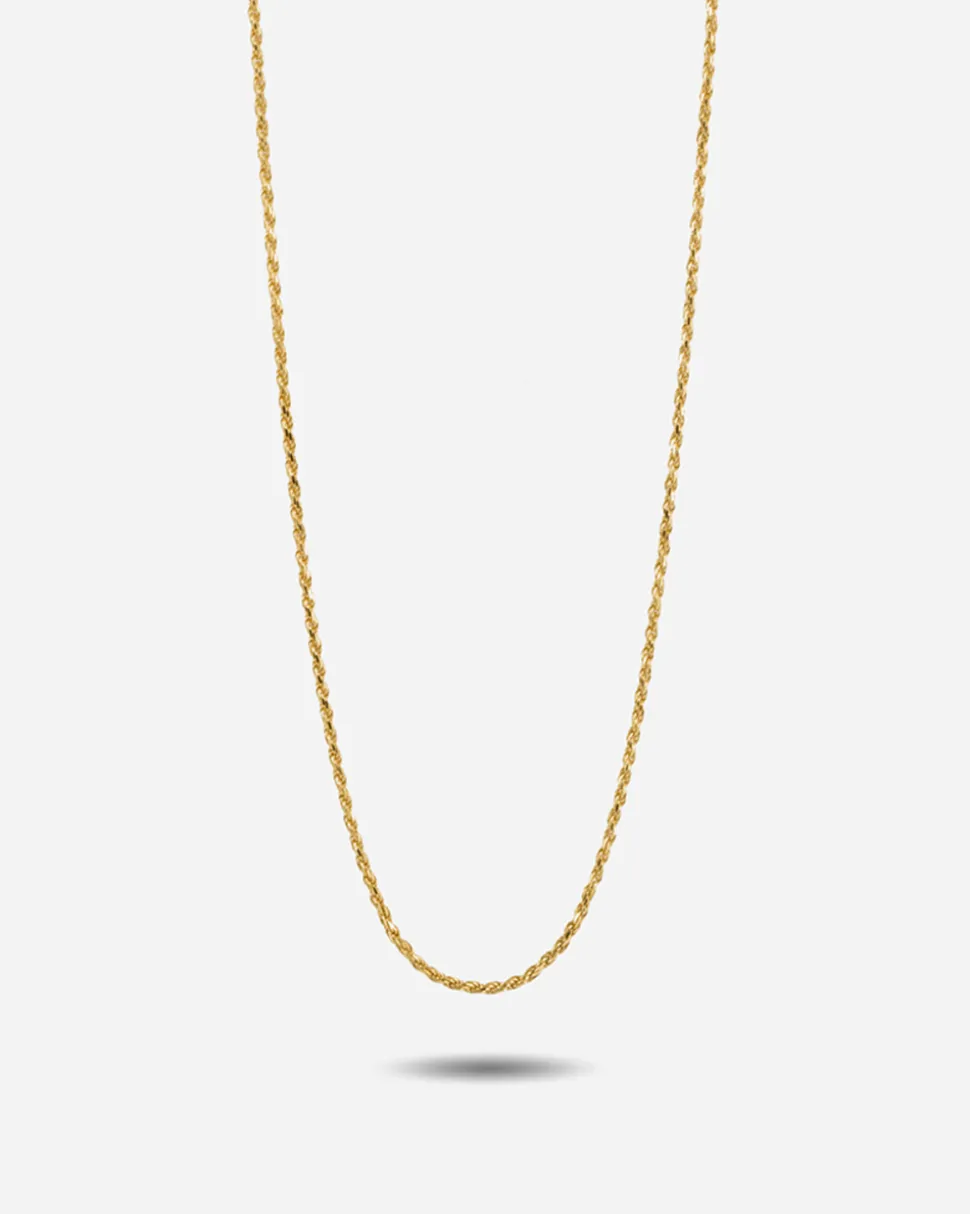 COLLANA CORDA DIAMANTATA 025 CON ALLUNGHINI ORO GIALLO