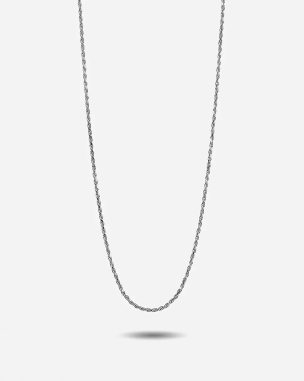 COLLANA CORDA DIAMANTATA 025 IN ARGENTO CON ALLUNGHINI