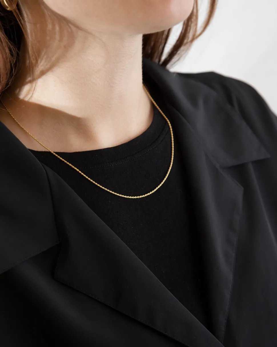COLLANA CORDA DIAMANTATA 025 CON ALLUNGHINI ORO GIALLO