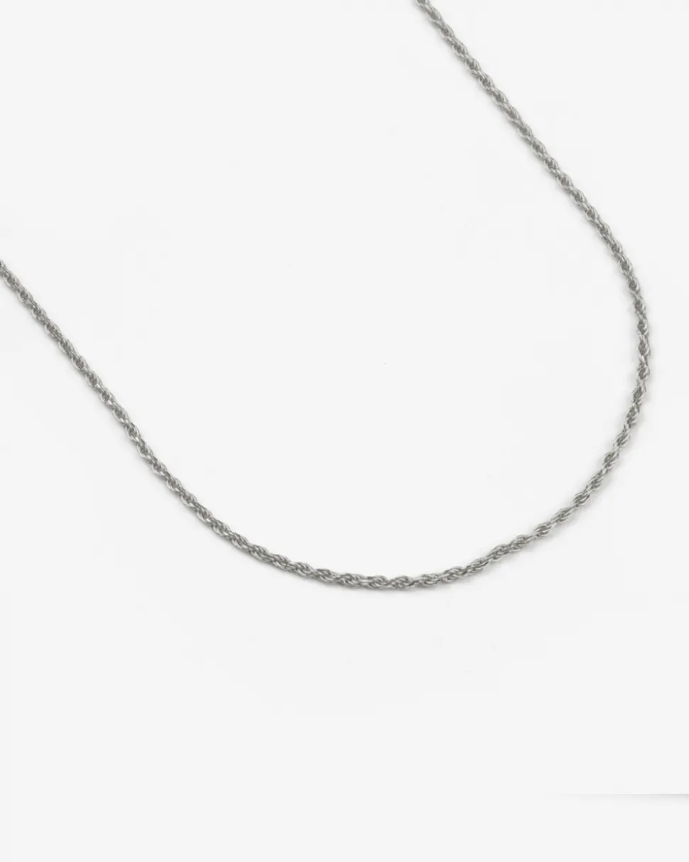 COLLANA CORDA DIAMANTATA 025 IN ARGENTO CON ALLUNGHINI