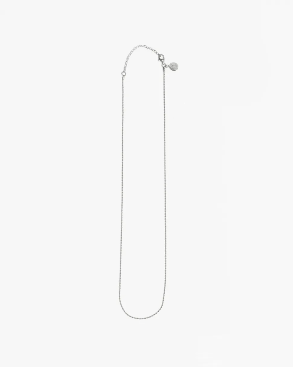 COLLANA CORDA DIAMANTATA 025 IN ARGENTO CON ALLUNGHINI