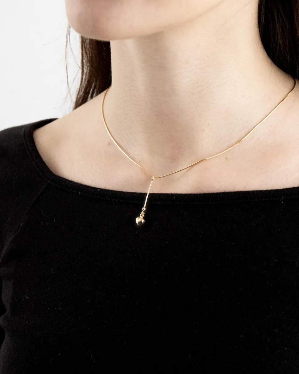 COLLANA CRAVATTINO CUORE GOLDEN HEARTIE PLACCATA ORO