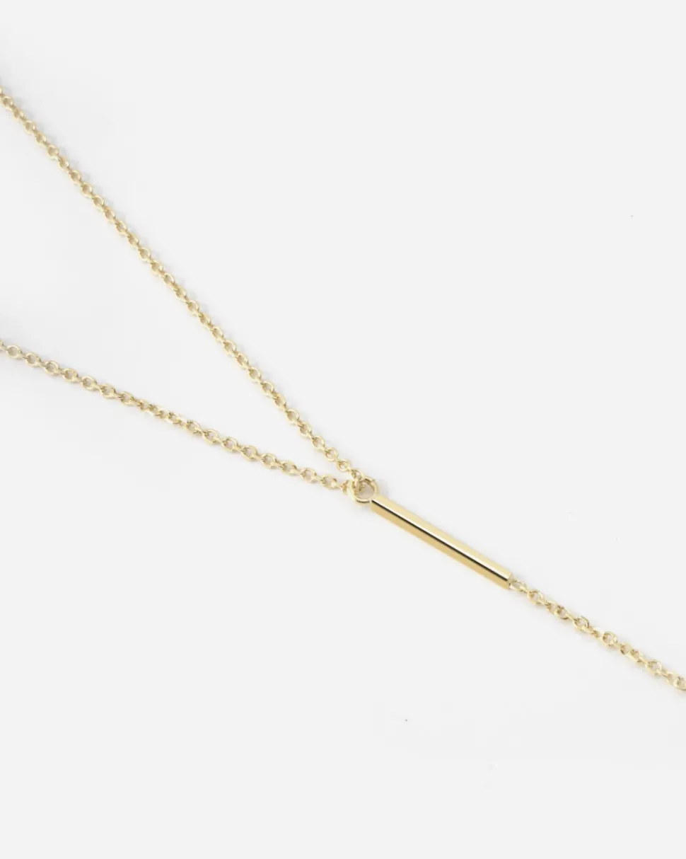COLLANA CRAVATTINO GOLDEN DOUBLE BAR PLACCATA ORO