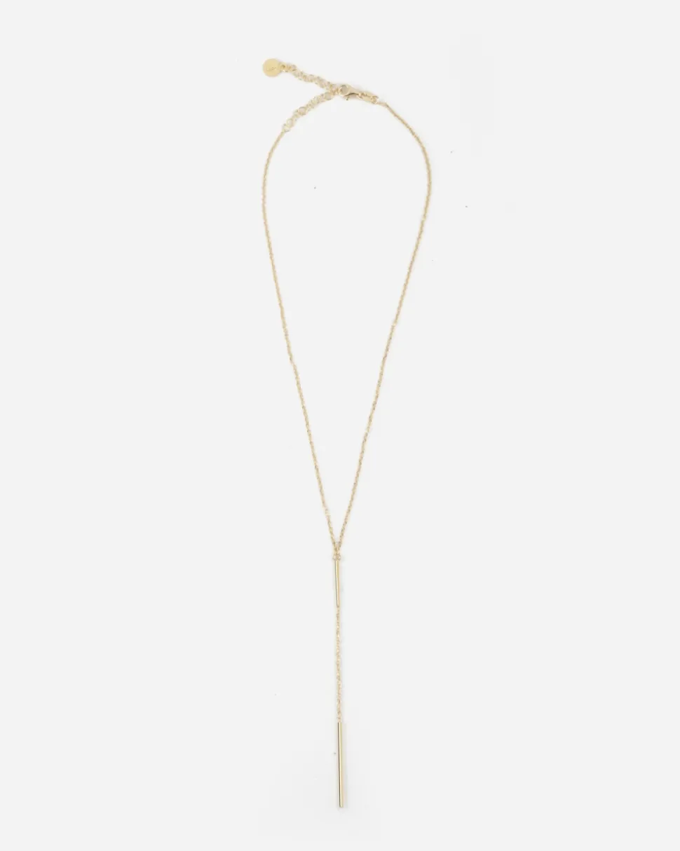 COLLANA CRAVATTINO GOLDEN DOUBLE BAR PLACCATA ORO