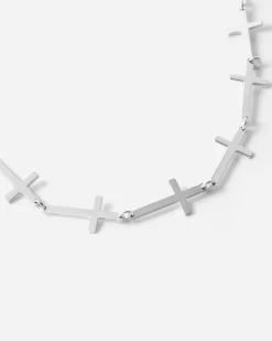 COLLANA CROCI IN ARGENTO