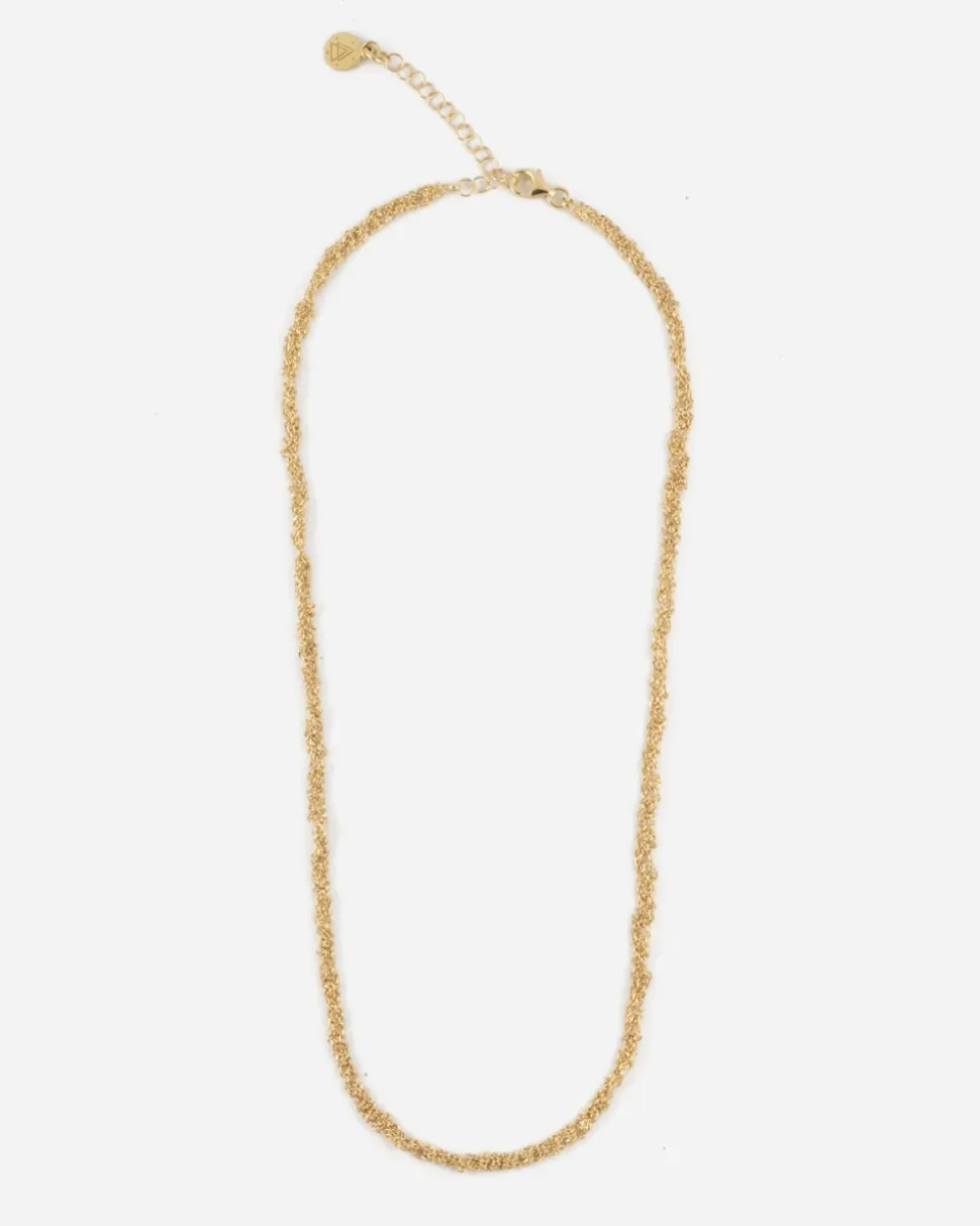 COLLANA FORZATINA INTRECCIATA PLACCATA ORO
