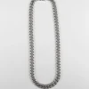 COLLANA GRUMETTA OVALE H120 CON ZIRCONIA CUBICA / GALVANICA RODIO LUCIDO