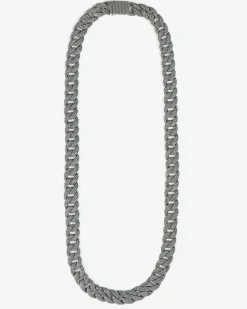 COLLANA GRUMETTA PUNTINATA PICCOLA IN ARGENTO