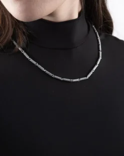 COLLANA IN ARGENTO ROLLER PUNTINATI