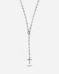 COLLANA LARIAT ROSARIO CROSSED
