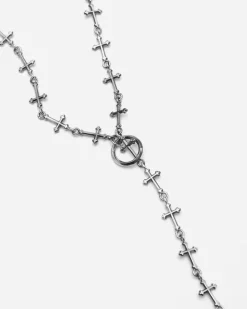 COLLANA LARIAT ROSARIO CROSSED