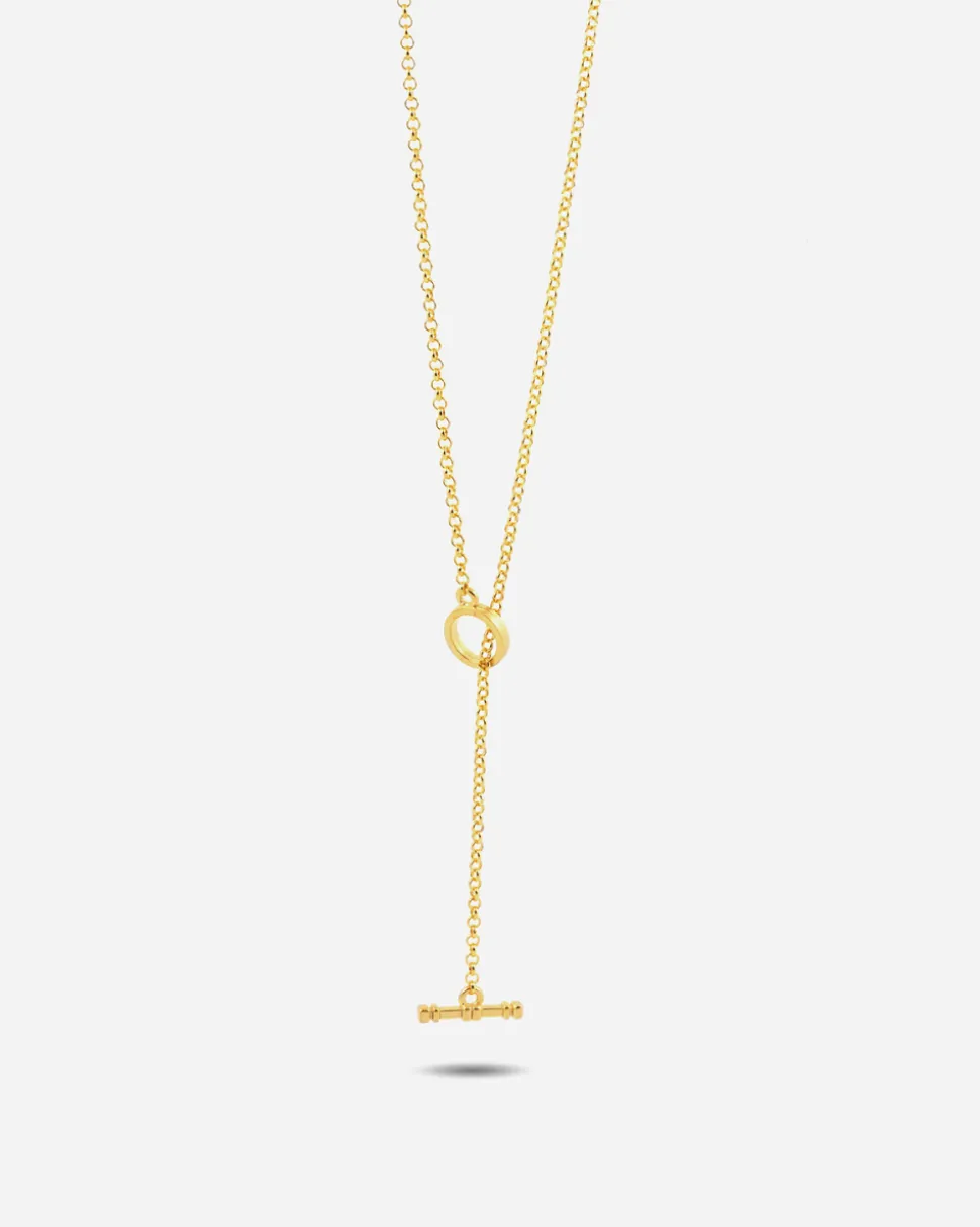 COLLANA ROLO 300 CON T-BAR - 70 ORO GIALLO
