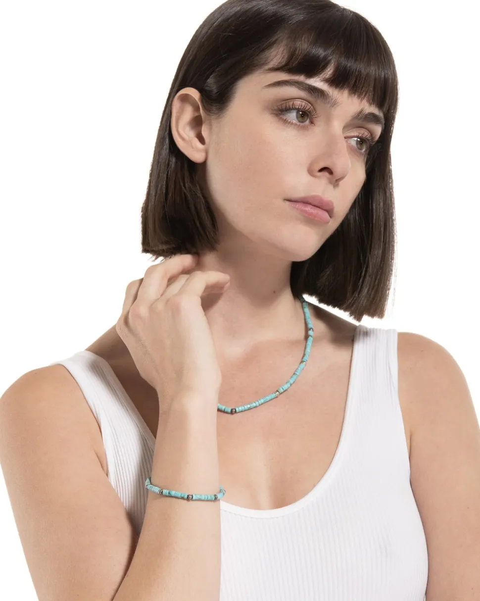 COLLANA SKY STONE CON PIETRE COLOR TURCHESE