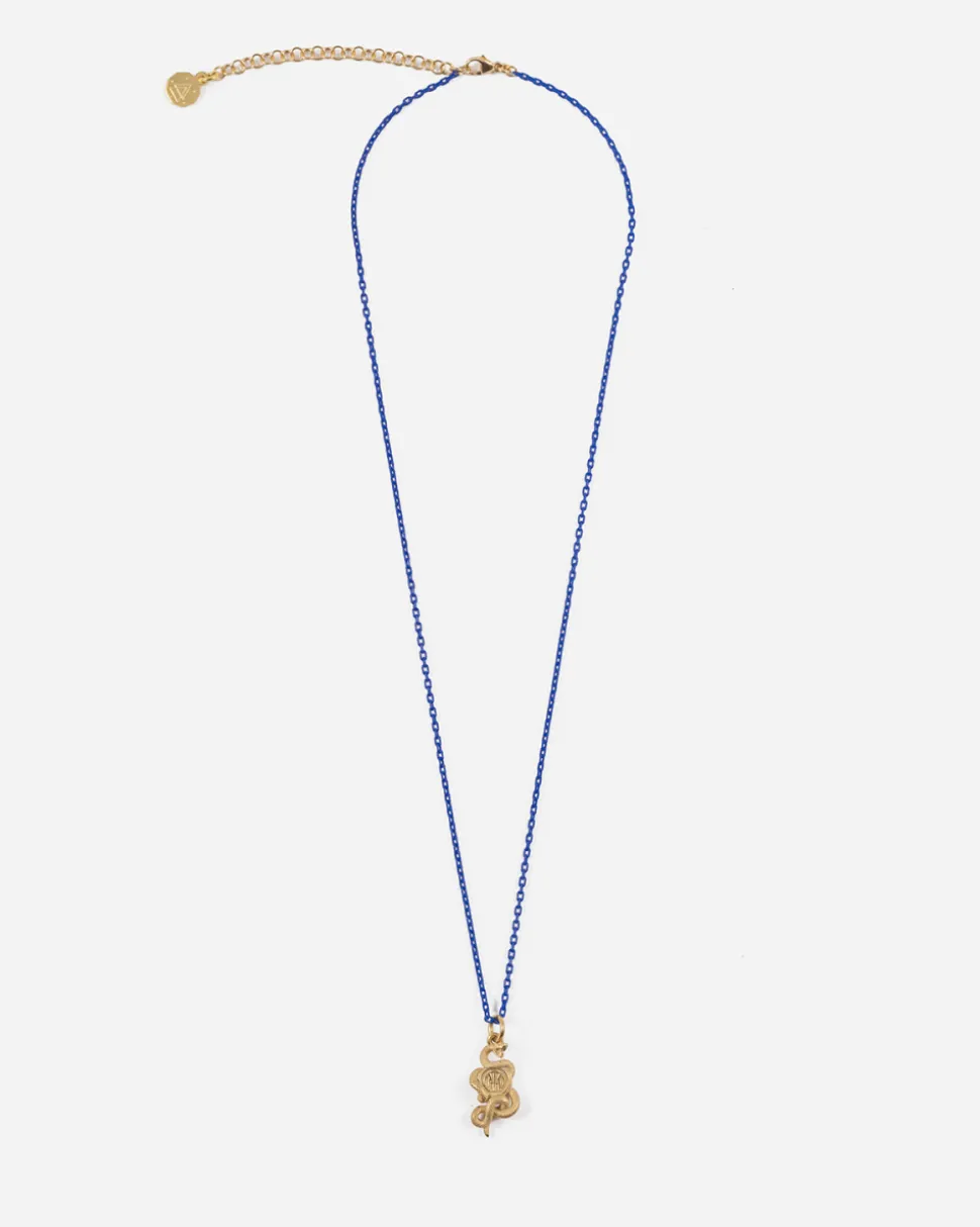 COLLANA SMALTATA PENDENTE BISCIONE ORO INTER X NOVE25