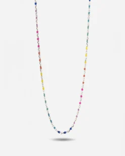 COLLANA SMALTO MULTICOLOR IN ARGENTO