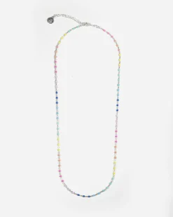 COLLANA SMALTO MULTICOLOR IN ARGENTO
