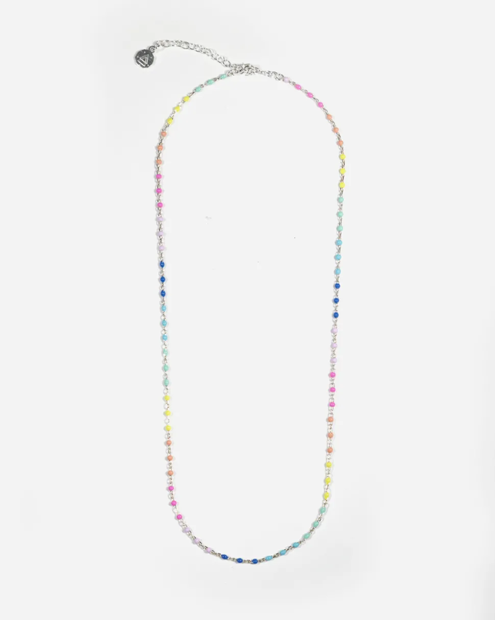 COLLANA SMALTO MULTICOLOR IN ARGENTO