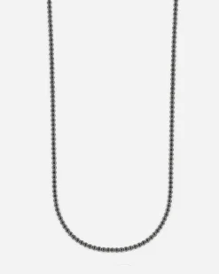 COLLANA TENNIS IN ARGENTO CON BRILLANTI NERI