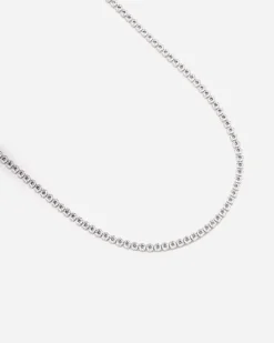 COLLANA TENNIS IN ARGENTO CON BRILLANTI BIANCHI