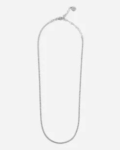 COLLANA TENNIS IN ARGENTO CON BRILLANTI BIANCHI