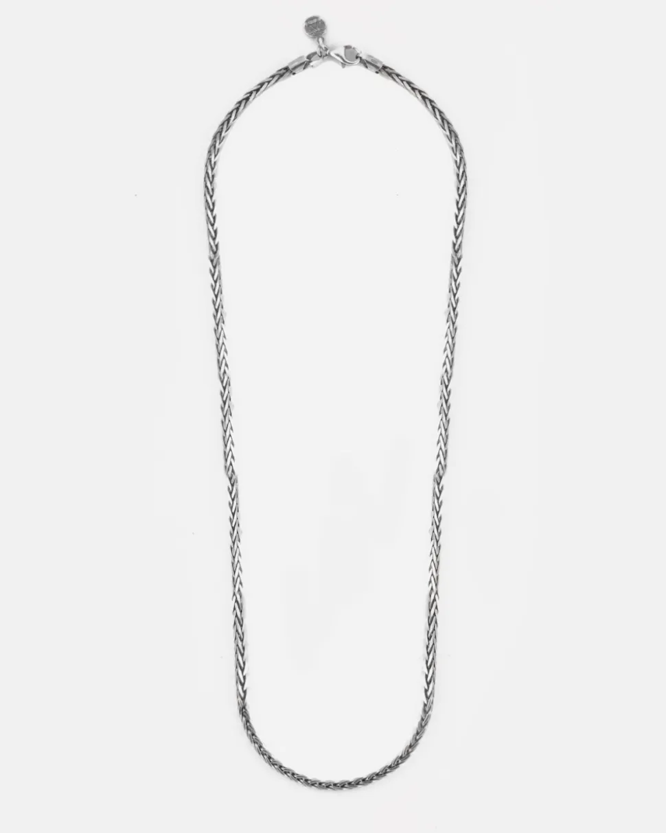 COLLANA TRECCIA DIAMOND BRAID IN ARGENTO