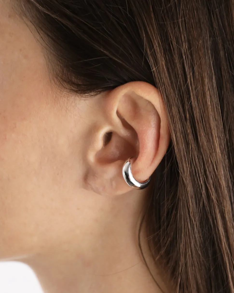 EAR CUFF BOMBATO IN ARGENTO