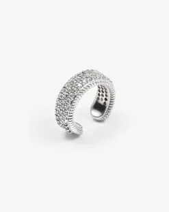 EAR CUFF BRIGHT WRAP IN ARGENTO CON BRILLANTI