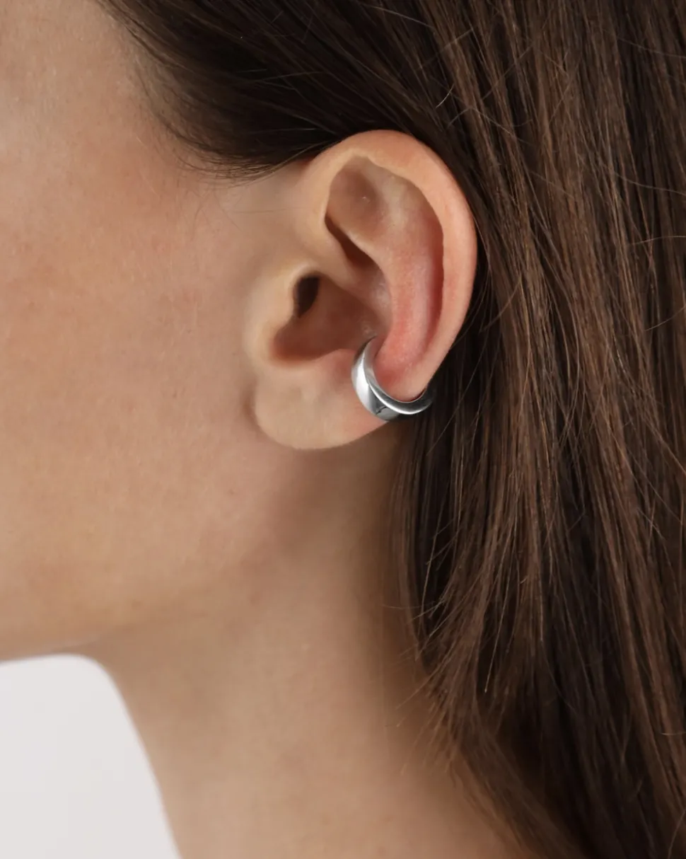 EAR CUFF FILO QUADRATO IN ARGENTO