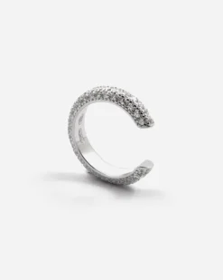 EAR CUFF IN ARGENTO CON BRILLANTI