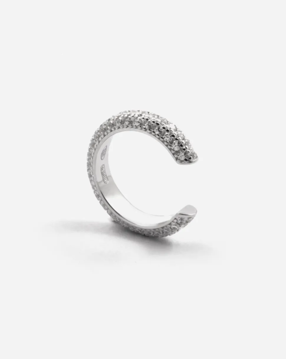 EAR CUFF IN ARGENTO CON BRILLANTI