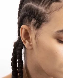 EAR CUFF ORECCHINO SENZA BUCO PALLINE UN GIRO PLACCATO ORO