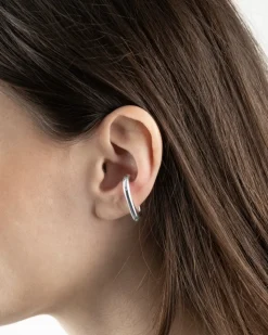 EAR CUFF OVALE FILO 4 MM IN ARGENTO
