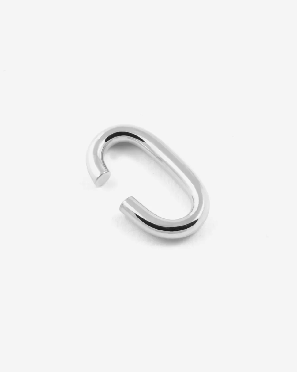 EAR CUFF OVALE FILO 4 MM IN ARGENTO