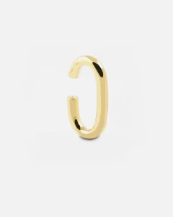 EAR CUFF OVALE FILO 4 MM PLACCATO ORO