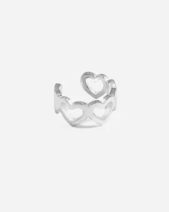 EAR CUFF SHAPE OF LOVE IN ARGENTO