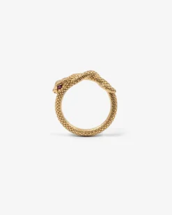 FEDINA SERPENTE CON OCCHI ZIRCONIA CUBICA ROSSA / ORO GIALLO LUCIDO