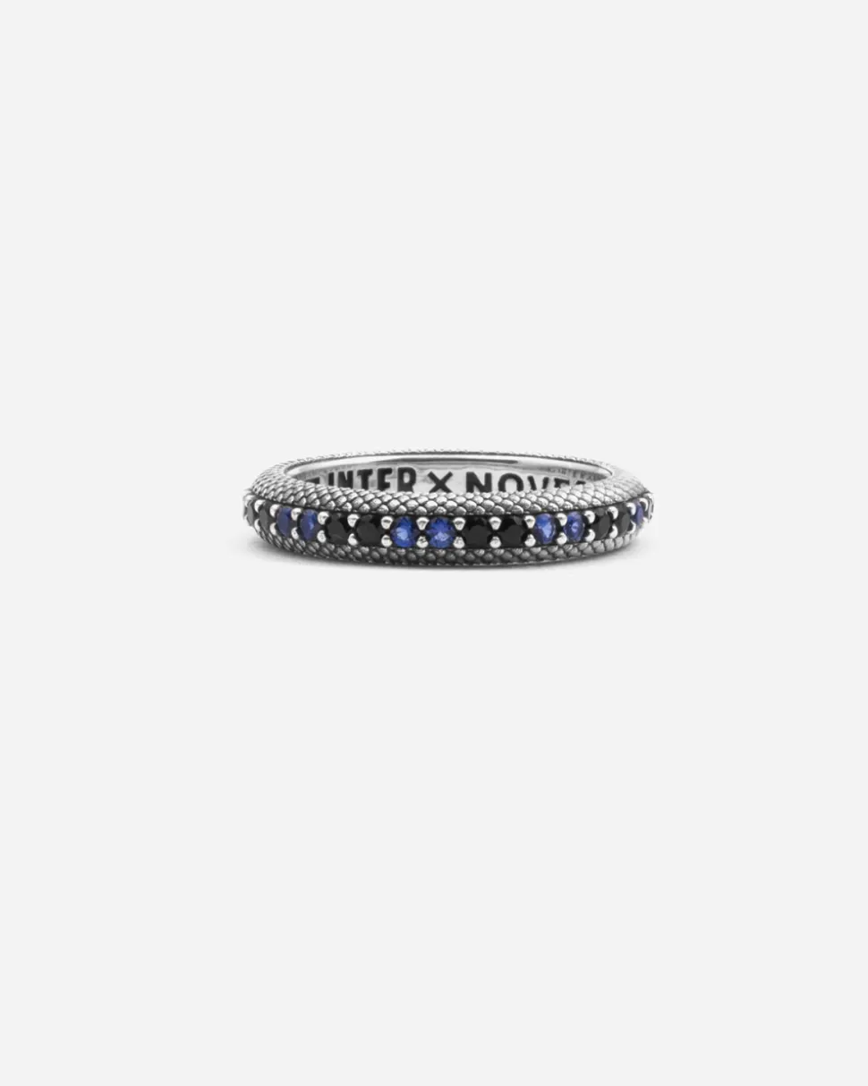 IM INTER X NOVE25 ANELLO FEDINA SQUAMATA CON BRILLANTI NERAZZURRI
