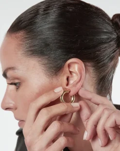 ORECCHINO A CERCHIO BOLD LOOP PLACCATO ORO